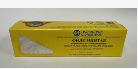 Минтай б/к морской заморозки, кор.по 1кг "Преображенская БТФ" (ГК "Гидрострой"), ГОСТ